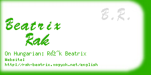 beatrix rak business card